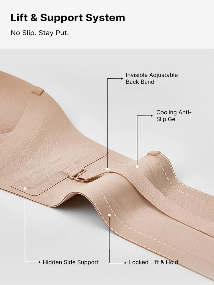 OwBra Strapless Front Closure Push-Up Bra