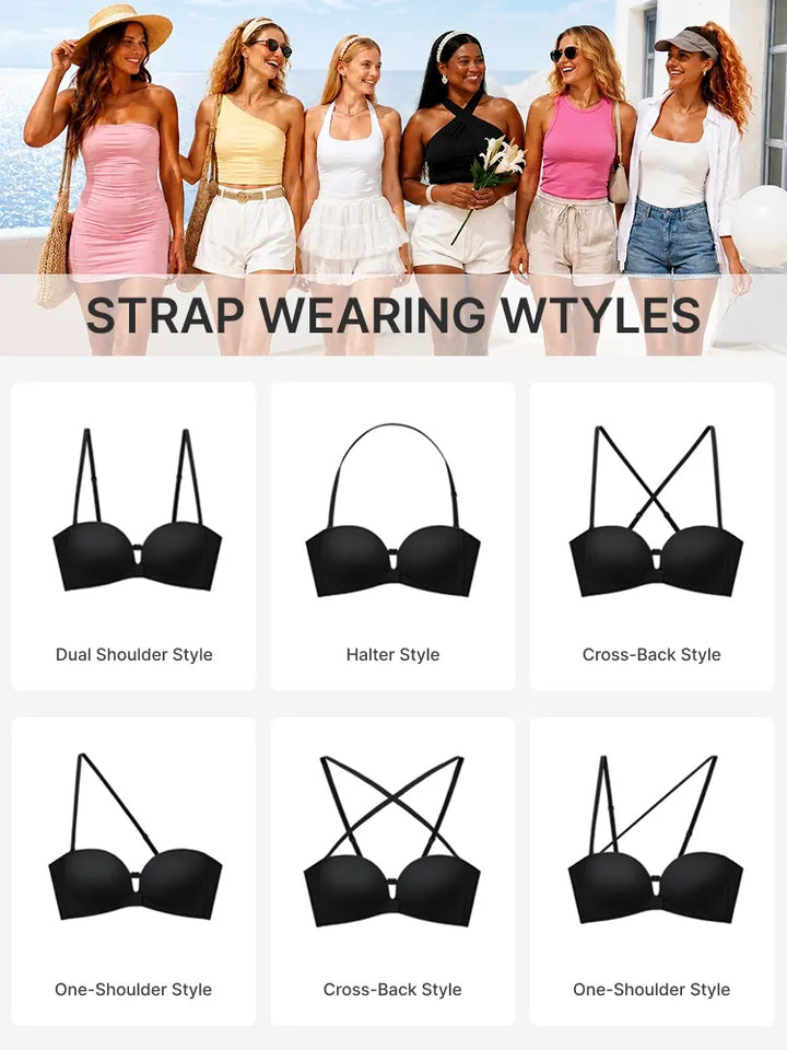 OwBra Strapless Front Closure Push-Up Bra
