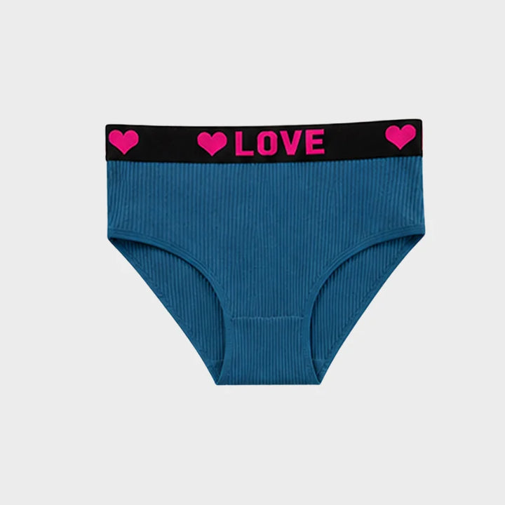 Pack Of 6 LOVE Print Cotton Bikini Panties