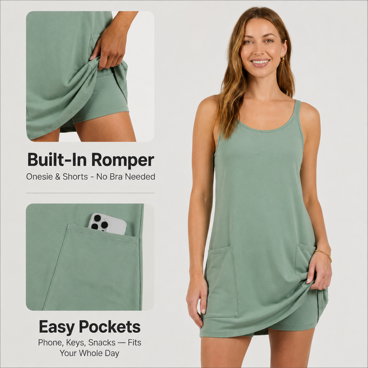 The Everyday Dress — Built-In Romper