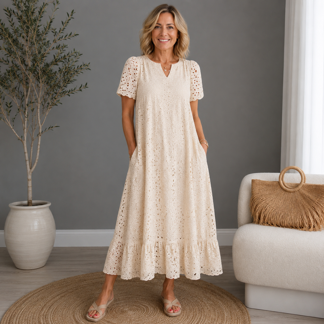 Annet Cutout V-Neck Maxi Dress