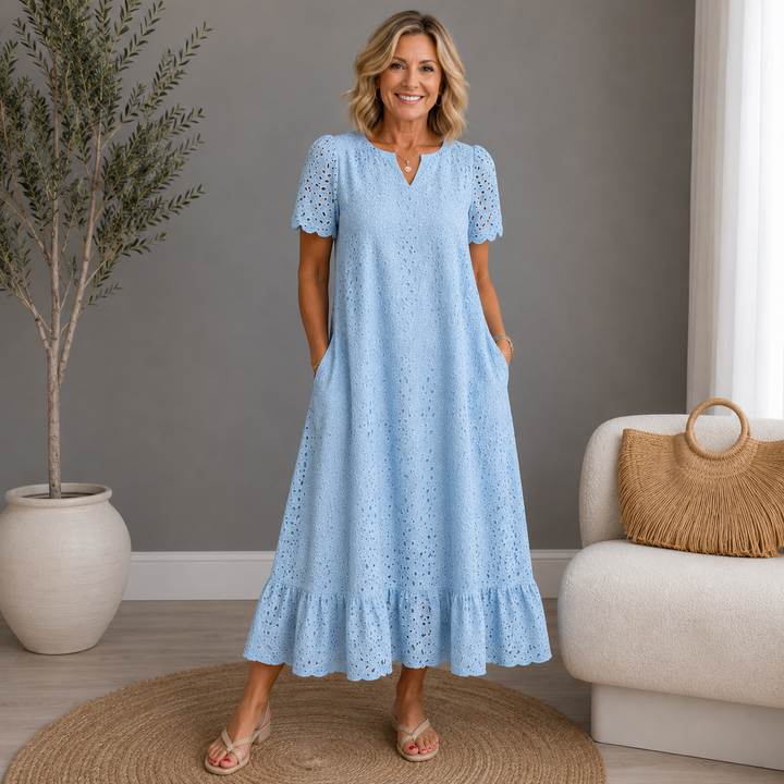 Annet Cutout V-Neck Maxi Dress